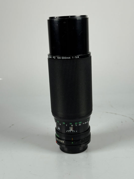 Canon New FD NFD 100-300mm f5.6 MF Zoom Lens