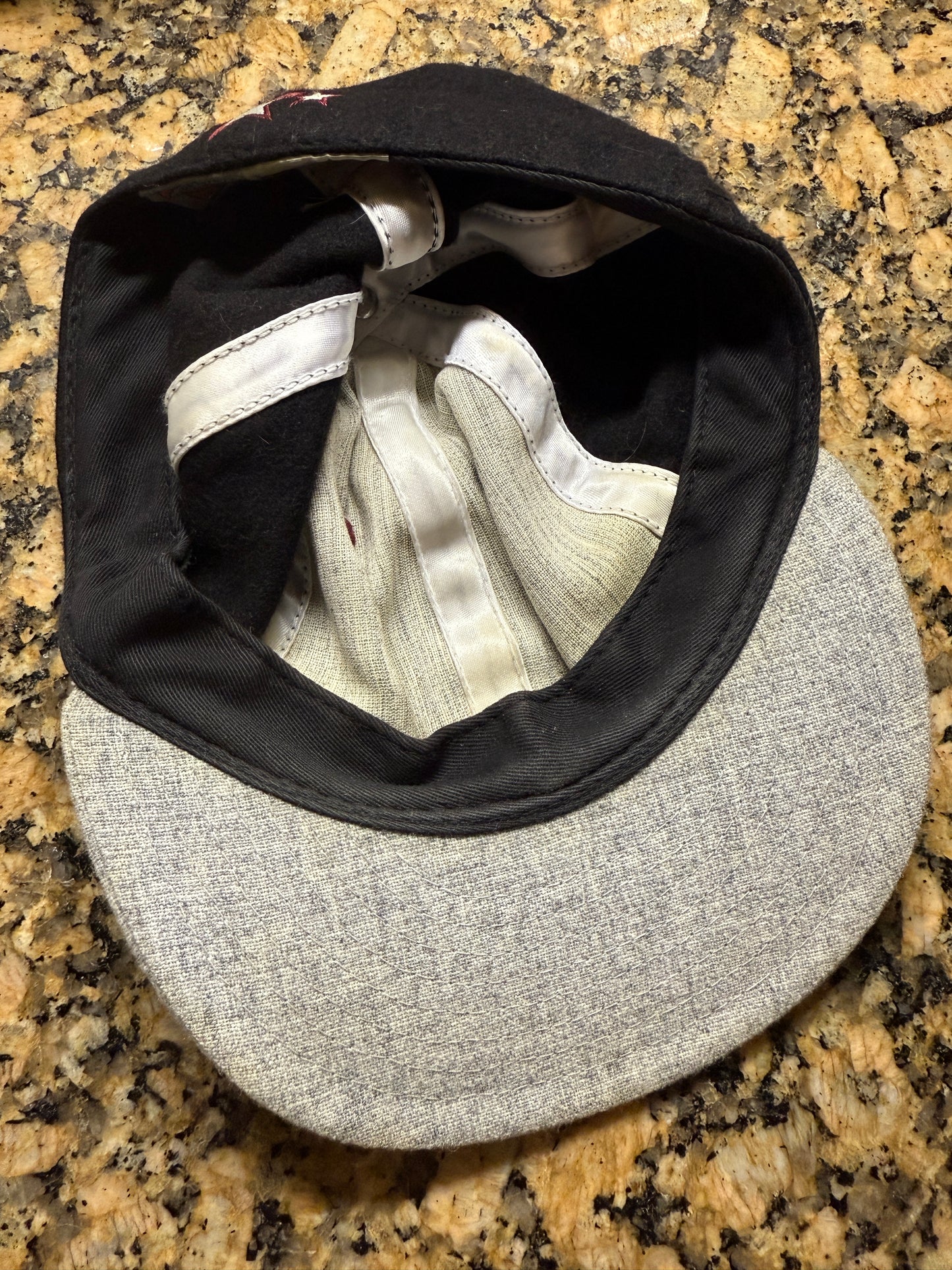 Ebbets Field Flannels “N” with stars Vintage black baseball hat size 7 1/2