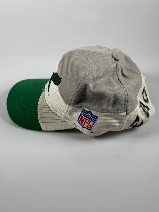 Vintage NFL Philadelphia Eagles Snapback Hat PRO LINE by Apex Kelly Green