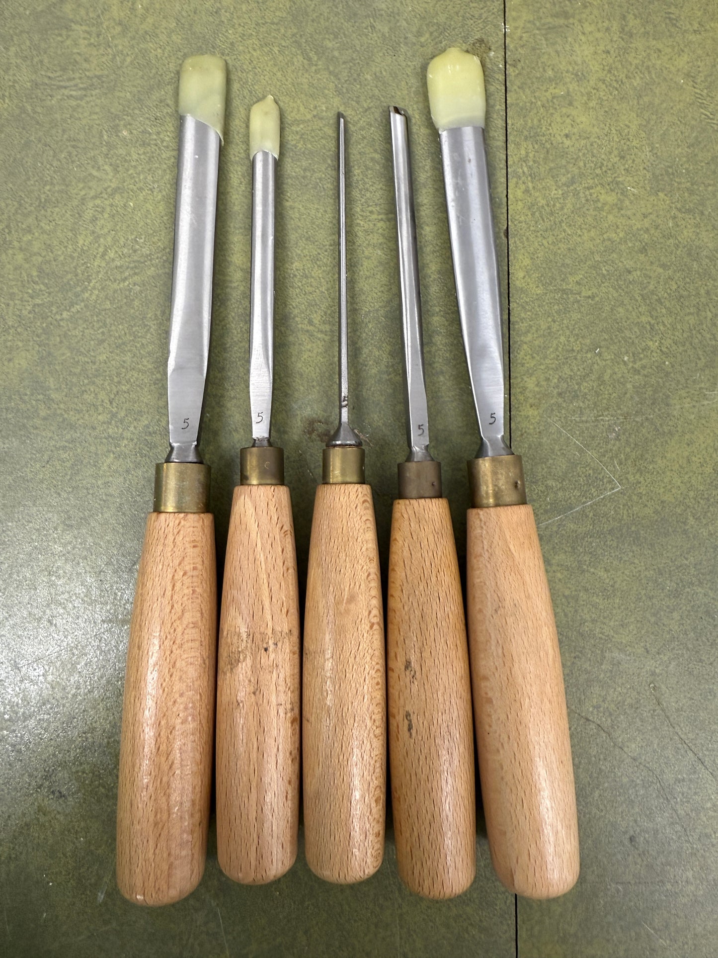 Vintage Ashley Iles Carving Gouge set of 5 No 5