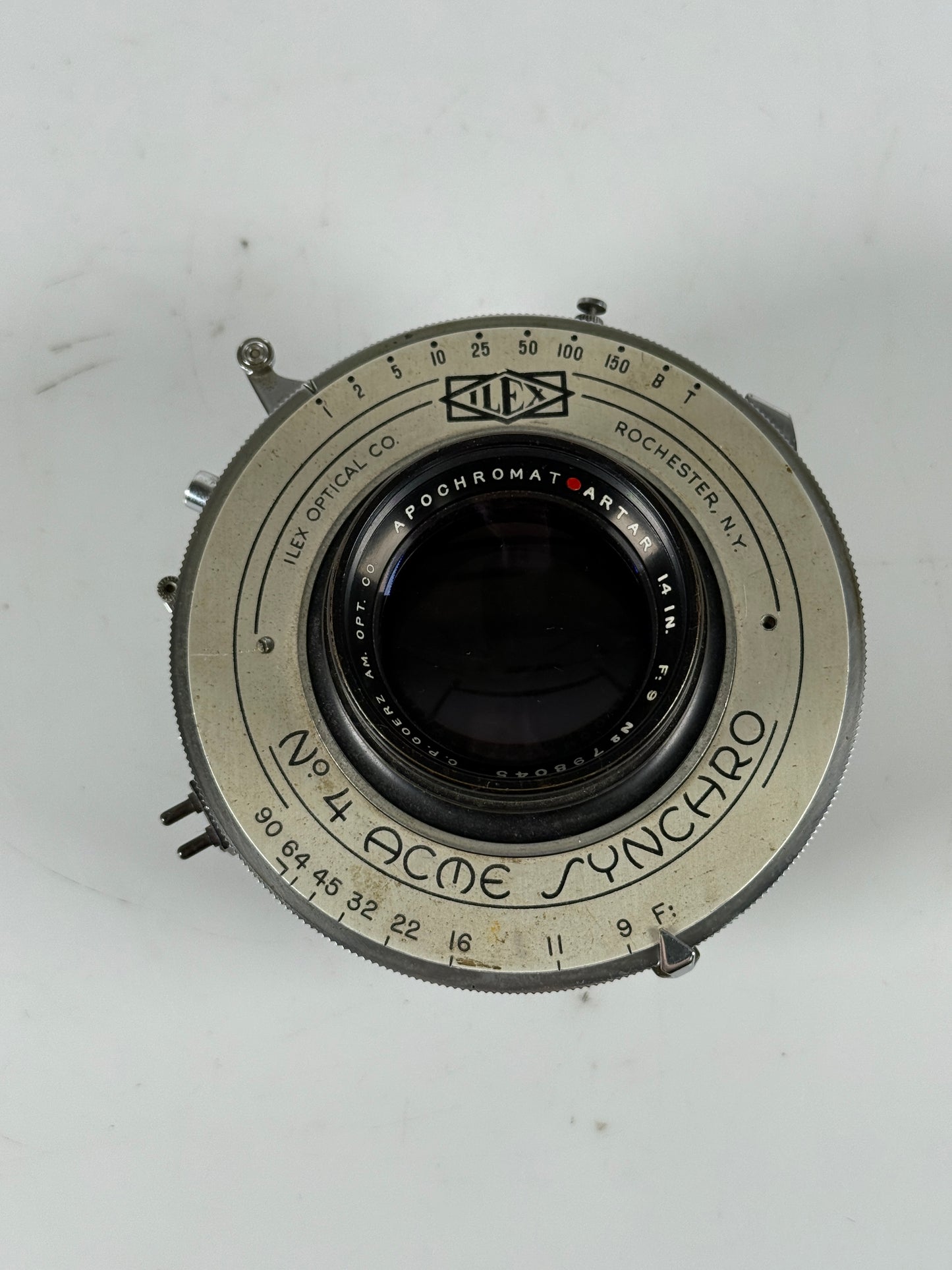 Goerz Red dot Apo Artar 14" [355mm] F9 Lens ILEX #4 shutter