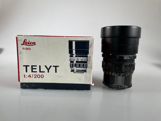 Leica Leitz 200mm f4 Telyt Lens for Visoflex M39 thread mount
