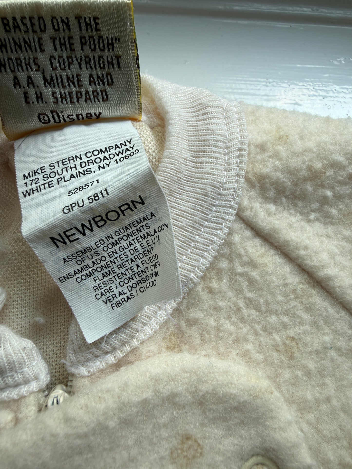 Vintage 90s Winnie the Pooh Winter Fleece lot new born, medium, 0-6 months