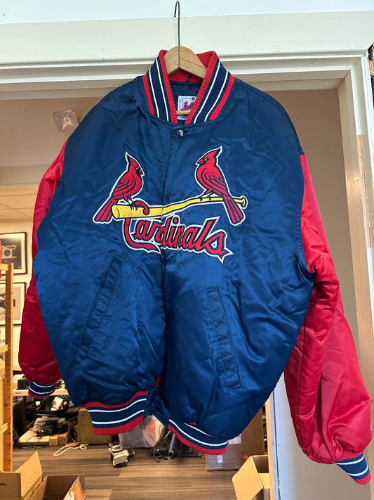 Vintage Starter St Louis Cardinals Jacket L Satin Bomber Diamond Collection