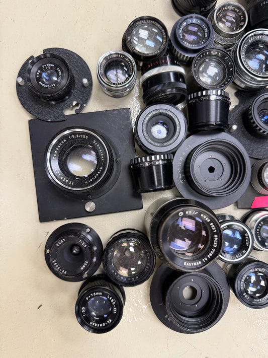 Schneider, Kodak, rodenstock, etc Lens Lot enlarging darkroom
