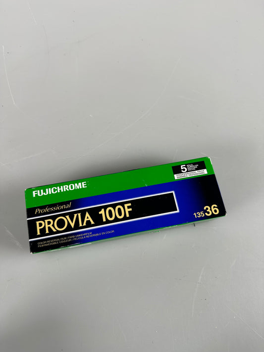 Fujichrome Provia 100F 35mm film, 36exp, frozen since purchase pro pack 5 rolls