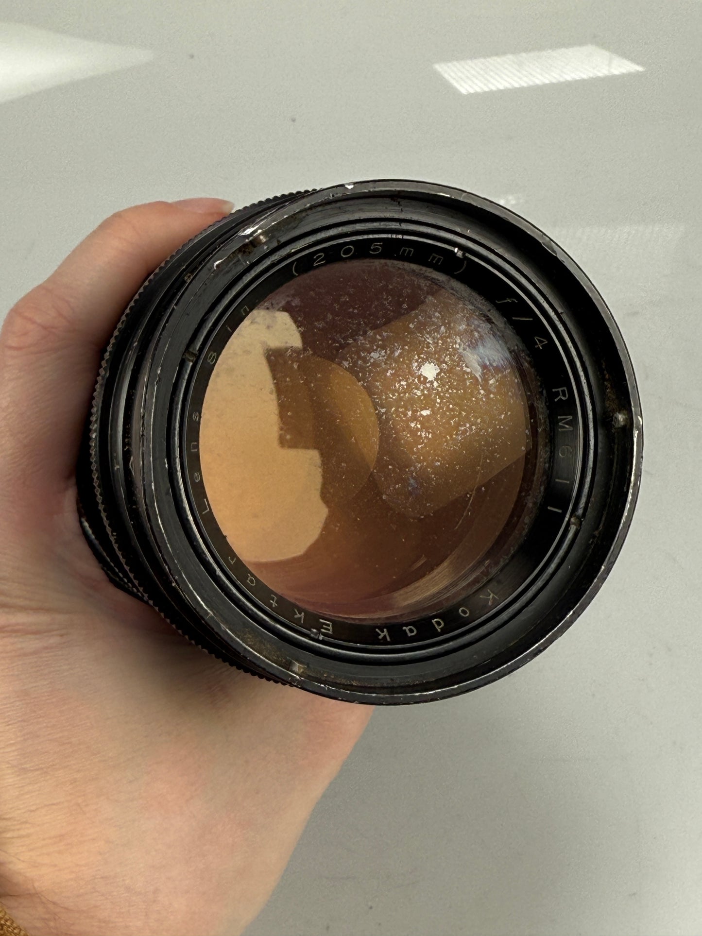 Graflex Kodak Ektar 8 inch 205mm f4 lens for KE-4 military camera