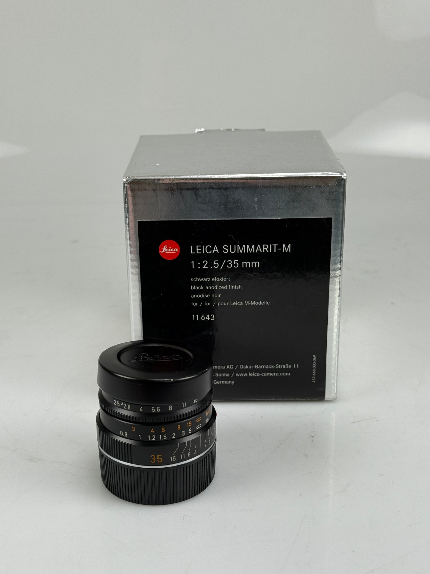 LEICA SUMMARIT-M 35MM f2.5 BLACK 11643 lens 6 bit coded