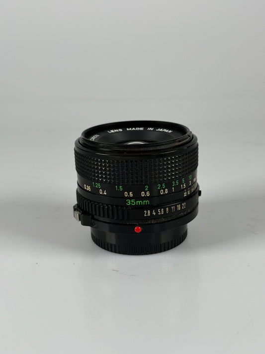Canon 35mm f2.8 NFD camera lens wide angle