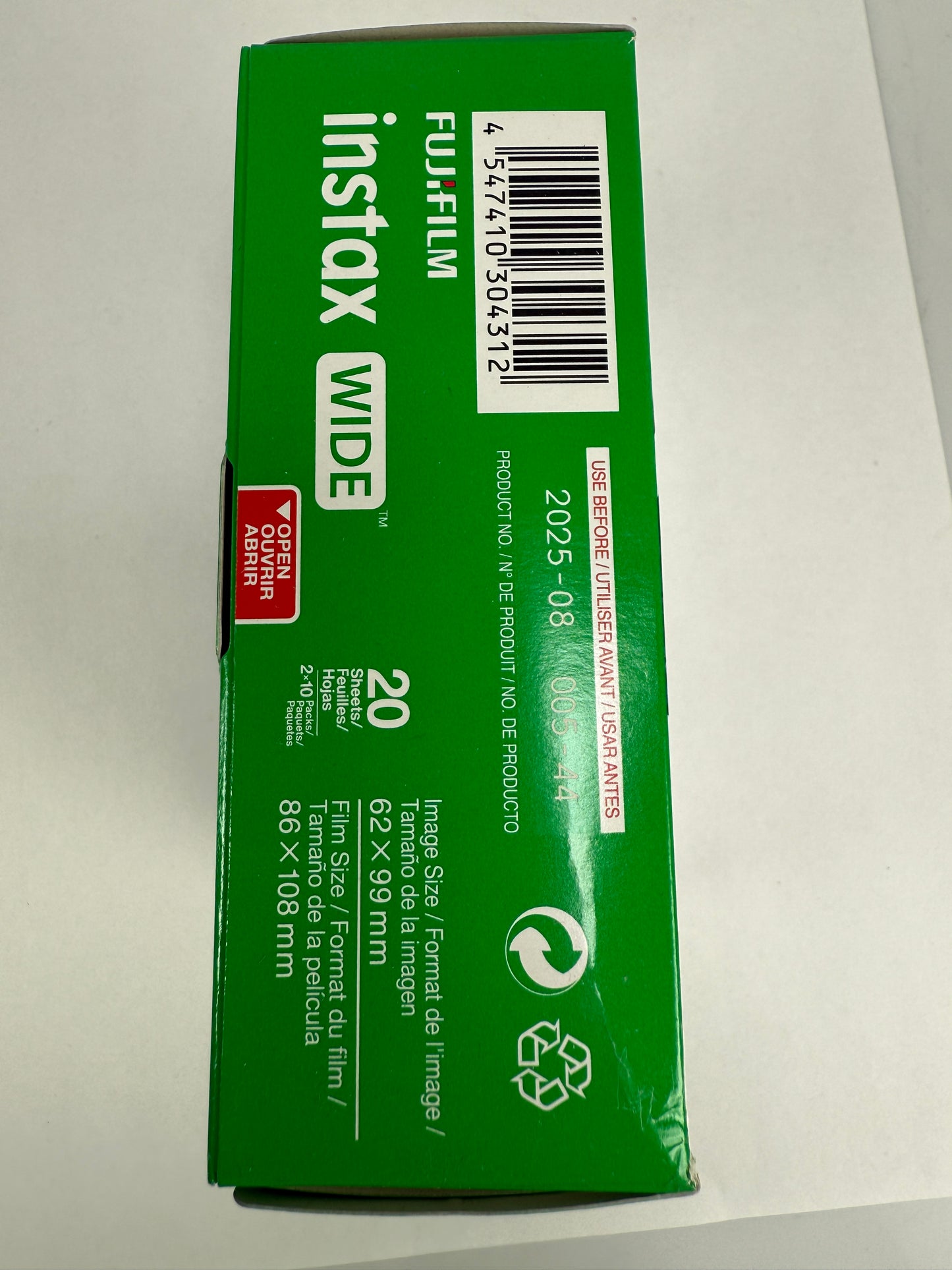 Fujifilm Instax Wide Film - 20 Exposures - 2025