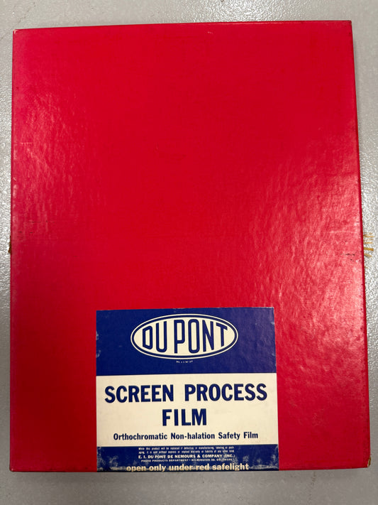 DuPont 11x14 Screen Process Film - 25 Sheet Box Orthochromatic Non-halation Safety