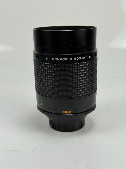 Minolta RF Rokkor 500mm F8 MF Reflex Mirror Lens SR/MD