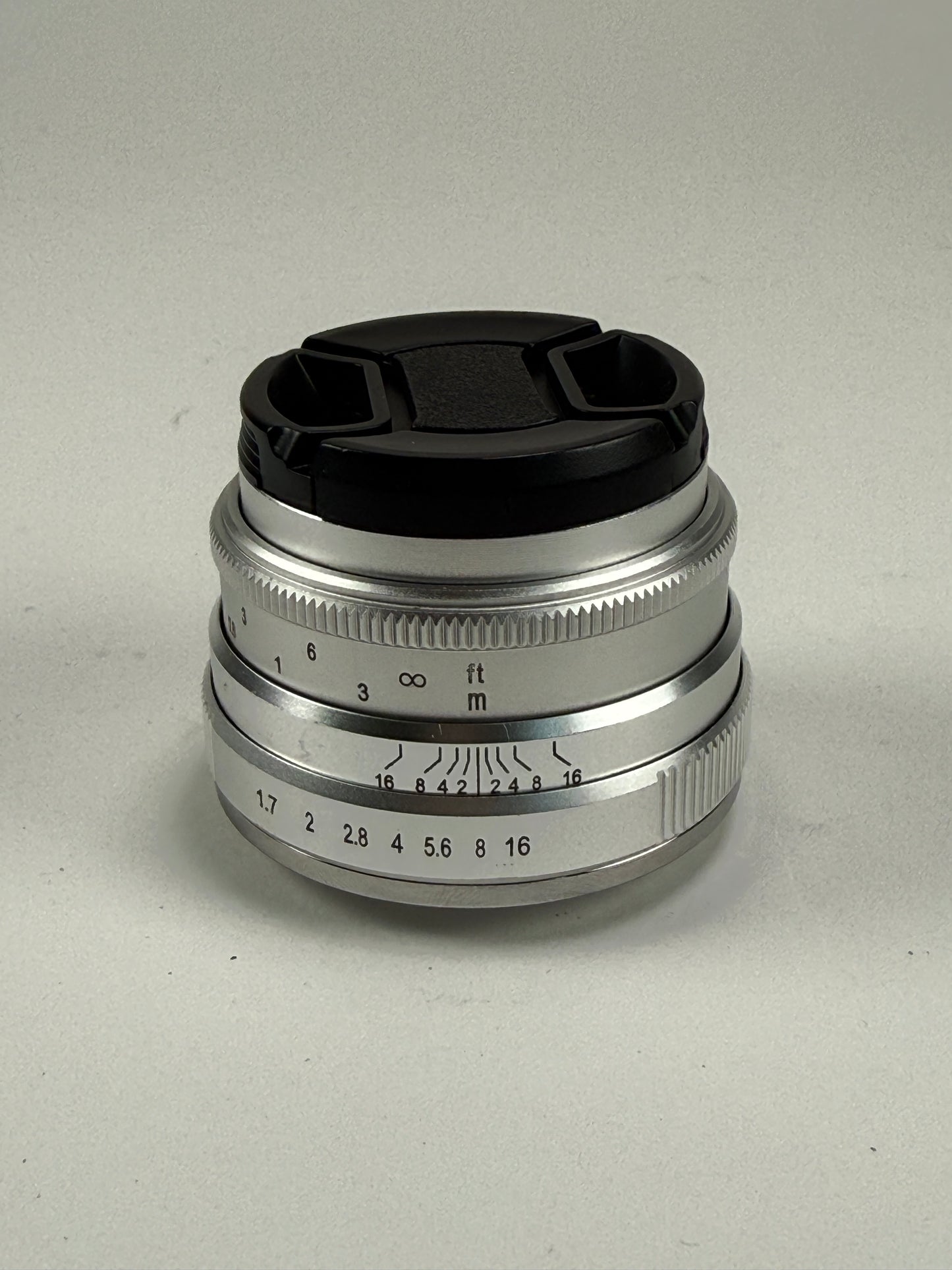 Brightin Star 35mm f1.7 Manual Focus Lens micro 4/3 M43 silver