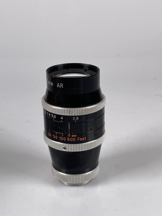 Kern YVAR 75mm f2.8 AR C-Mount Cine Lens For Bolex H16