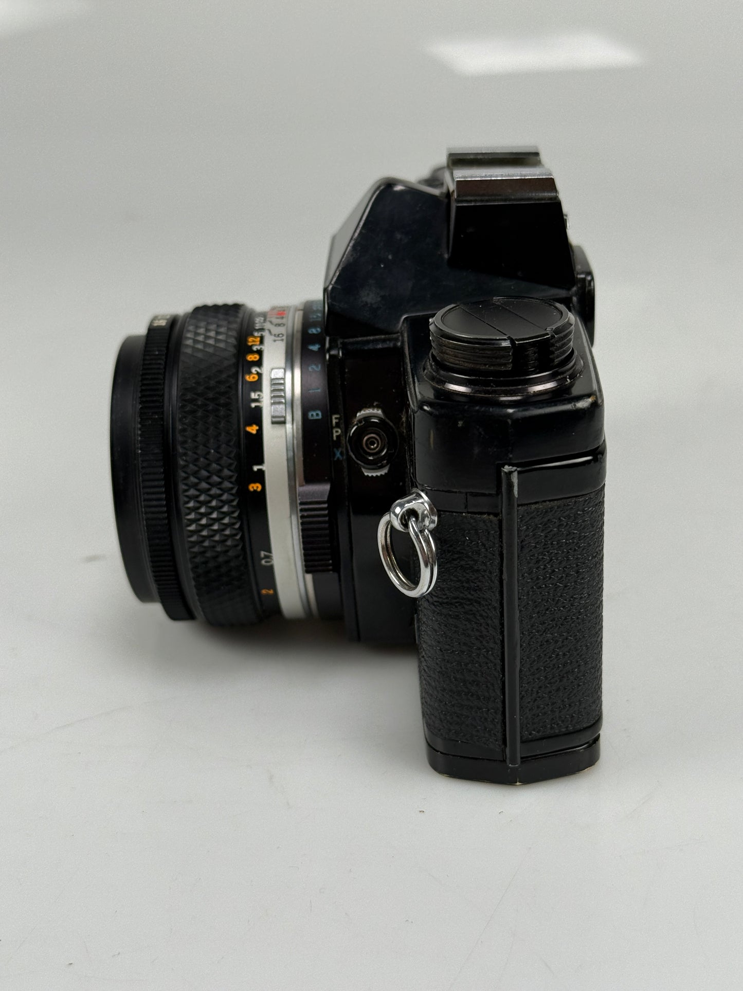 Olympus OM 1 35mm SLR Film Camera MC 50mm f/1.8 Lens Black