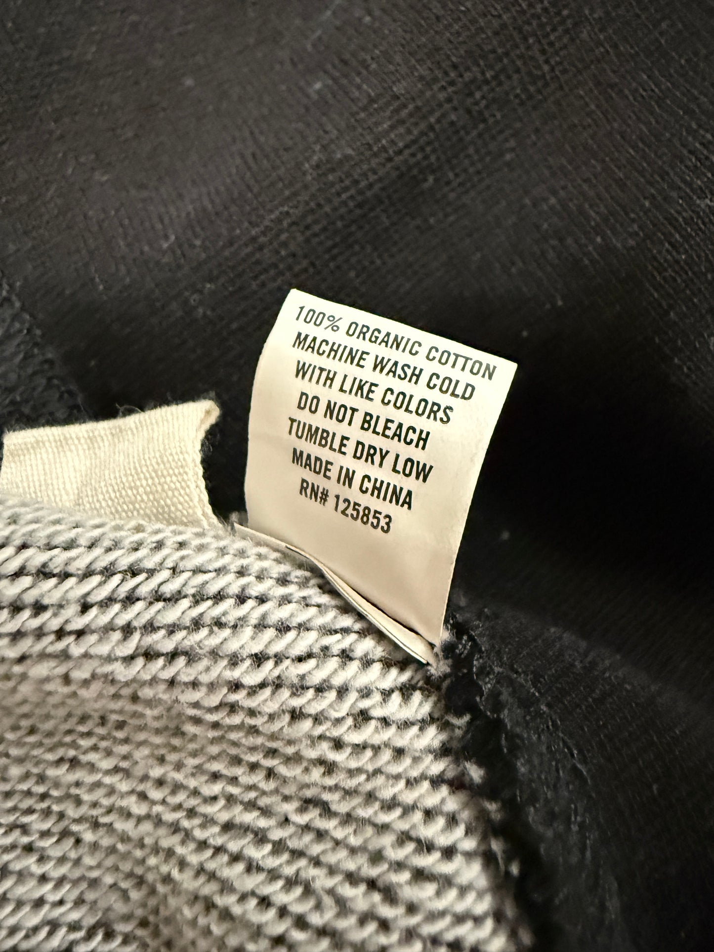 Taylor Stitch Hoodie Mens 42 Large Black Herringbone Knit Full Zip Sweatshirt Cotton