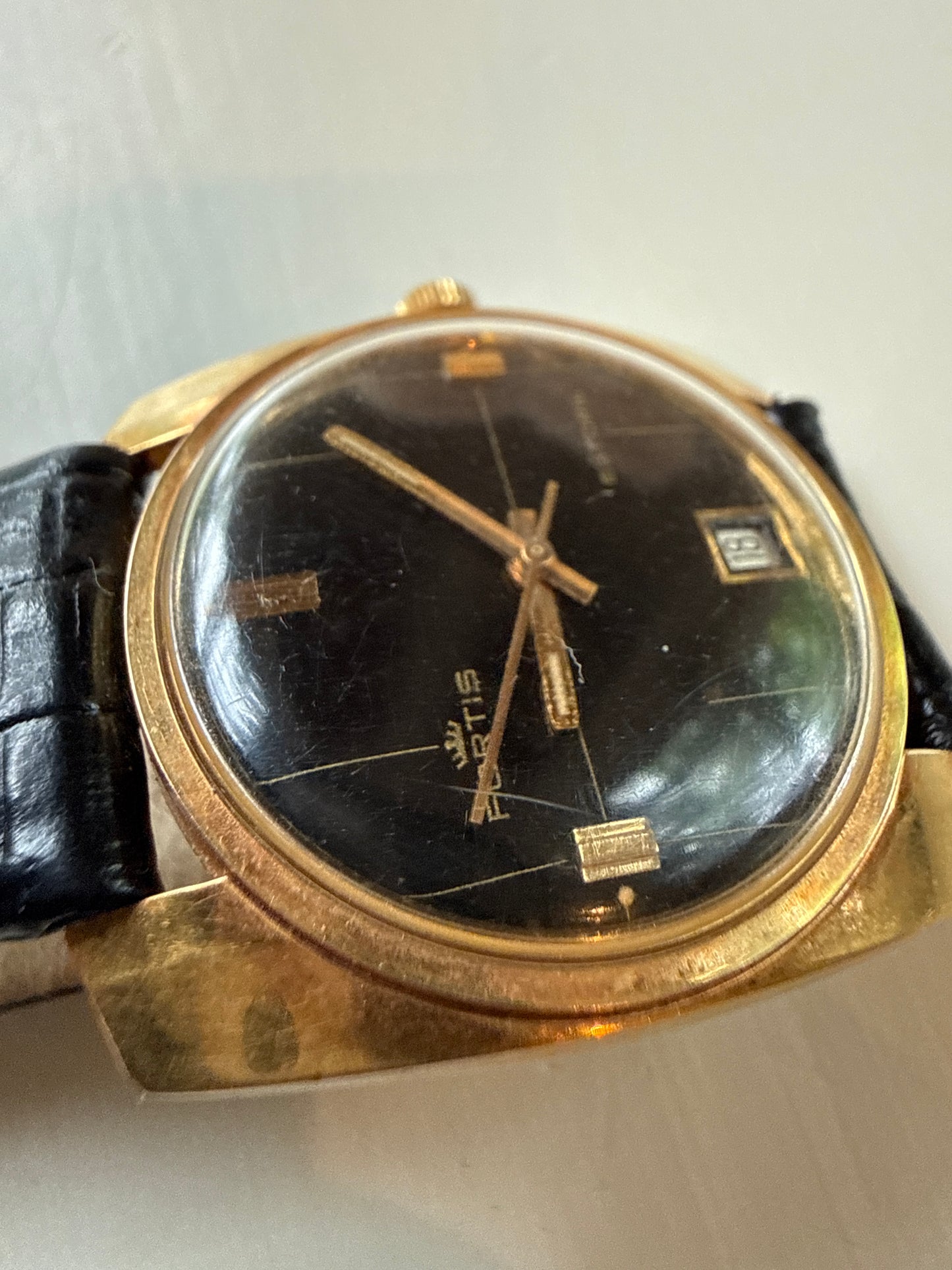 FORTIS ESTORIL 21 Jewel manual wind WRIST WATCH MEN’S DATE RARE