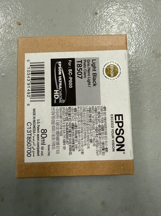 Genuine Epson T8507 Light Black Ultra Chrome HD Ink For SC-P800 Exp 2023