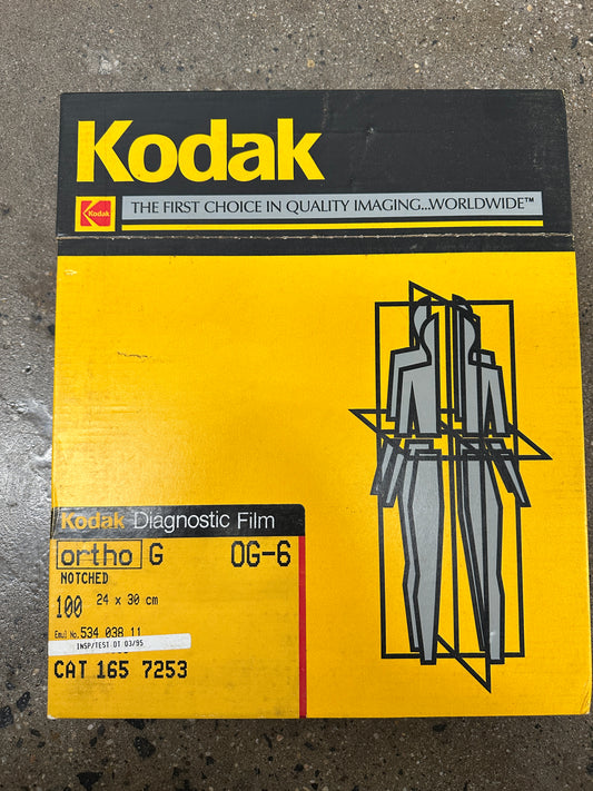 Kodak Diagnostic FILM Ortho G OG-6 24x30cm | 100 sheets | expired 1993