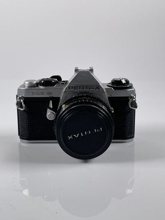 Pentax ME Super Chrome 35mm Film Camera w/ 50mm F2 Lens
