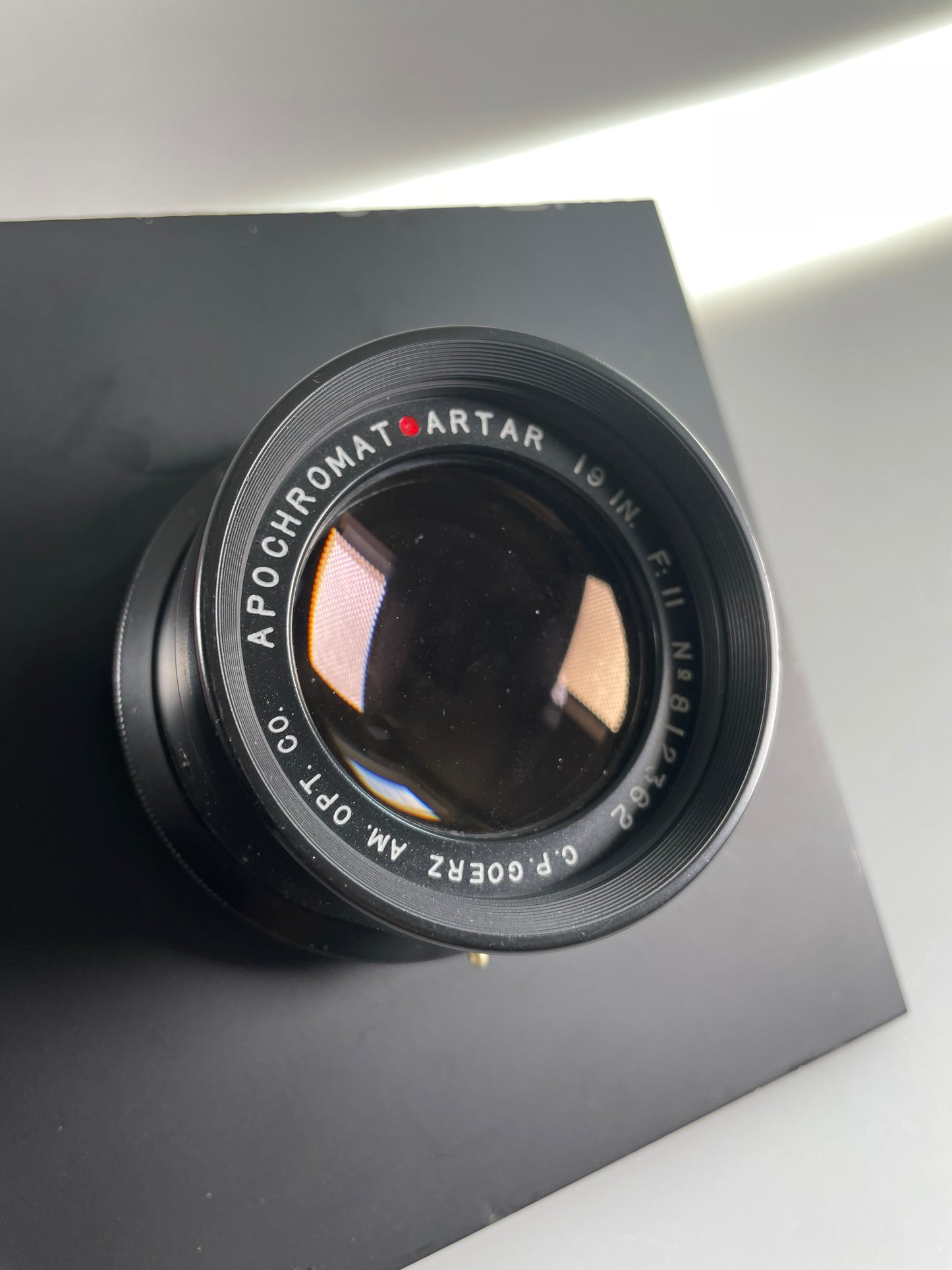 C.P. GOERZ 19 IN INCH F11 ARTAR APOCHROMAT RED DOT LARGE FORMAT BARREL LENS