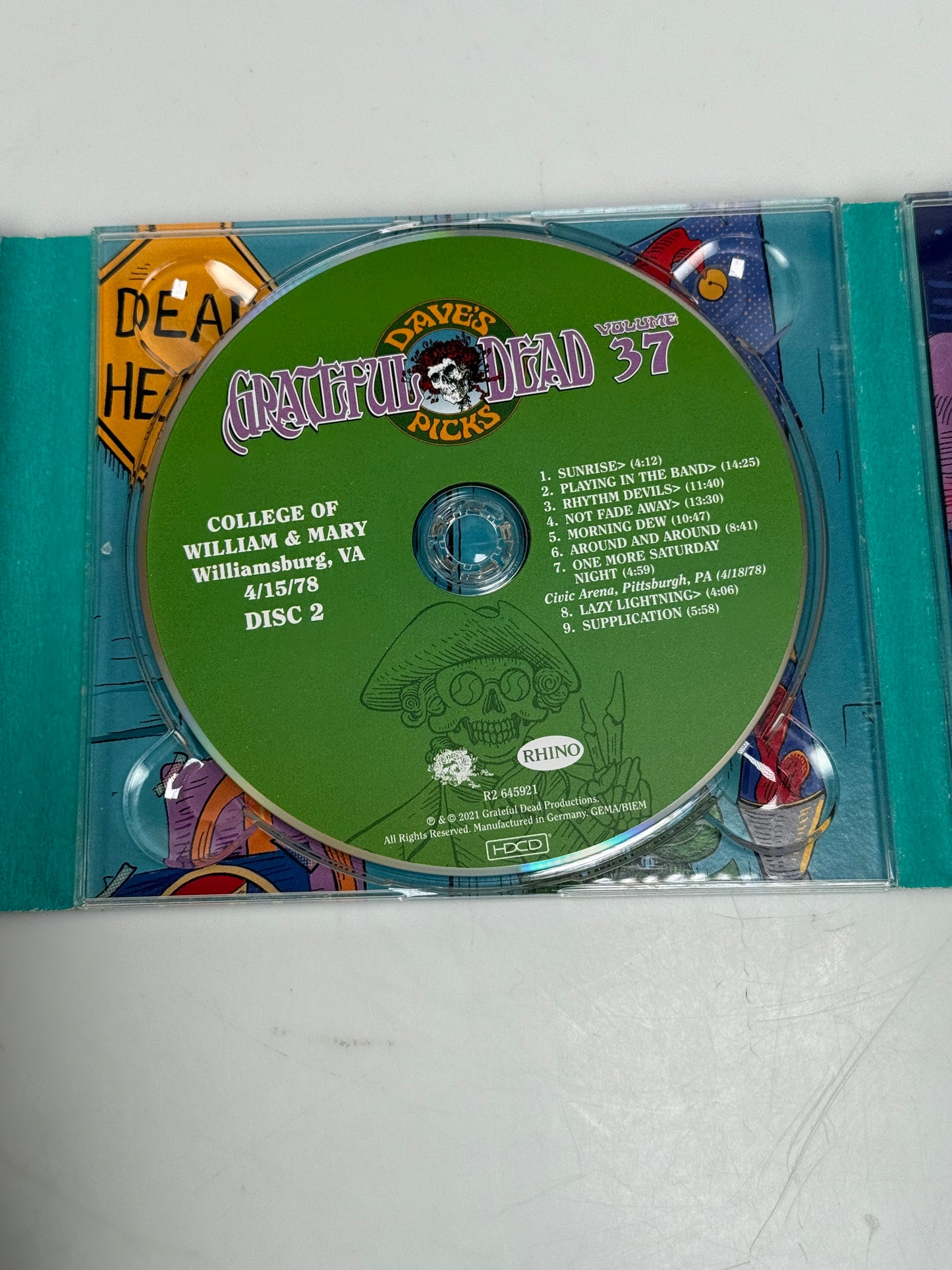 GRATEFUL DEAD Dave's Picks Vol 37 4/15/78 Williamsburg, VA