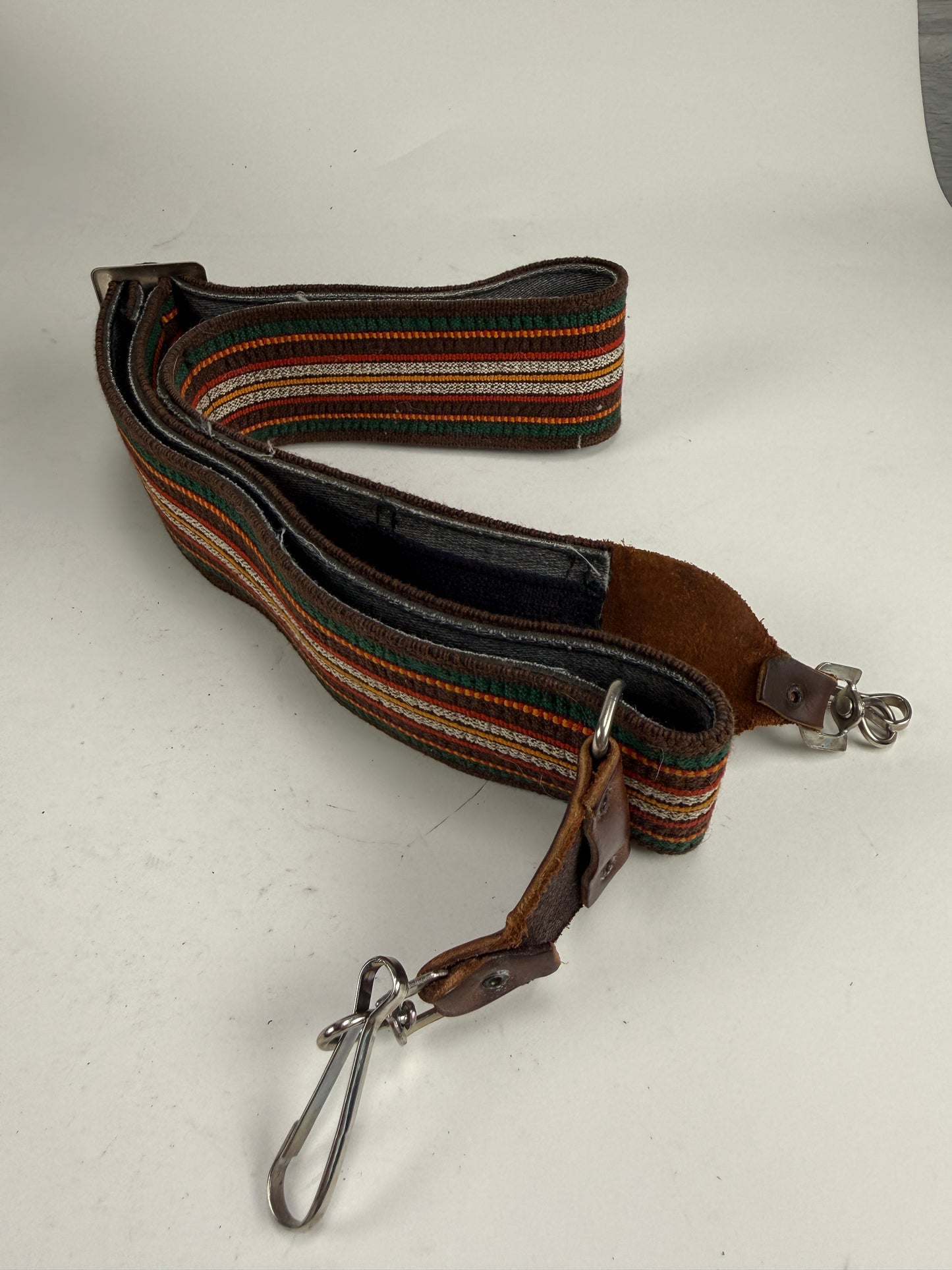 Bobby Lee Camera Strap | Hippie Woven Retro Metal Hooks & Leather | Made In USA