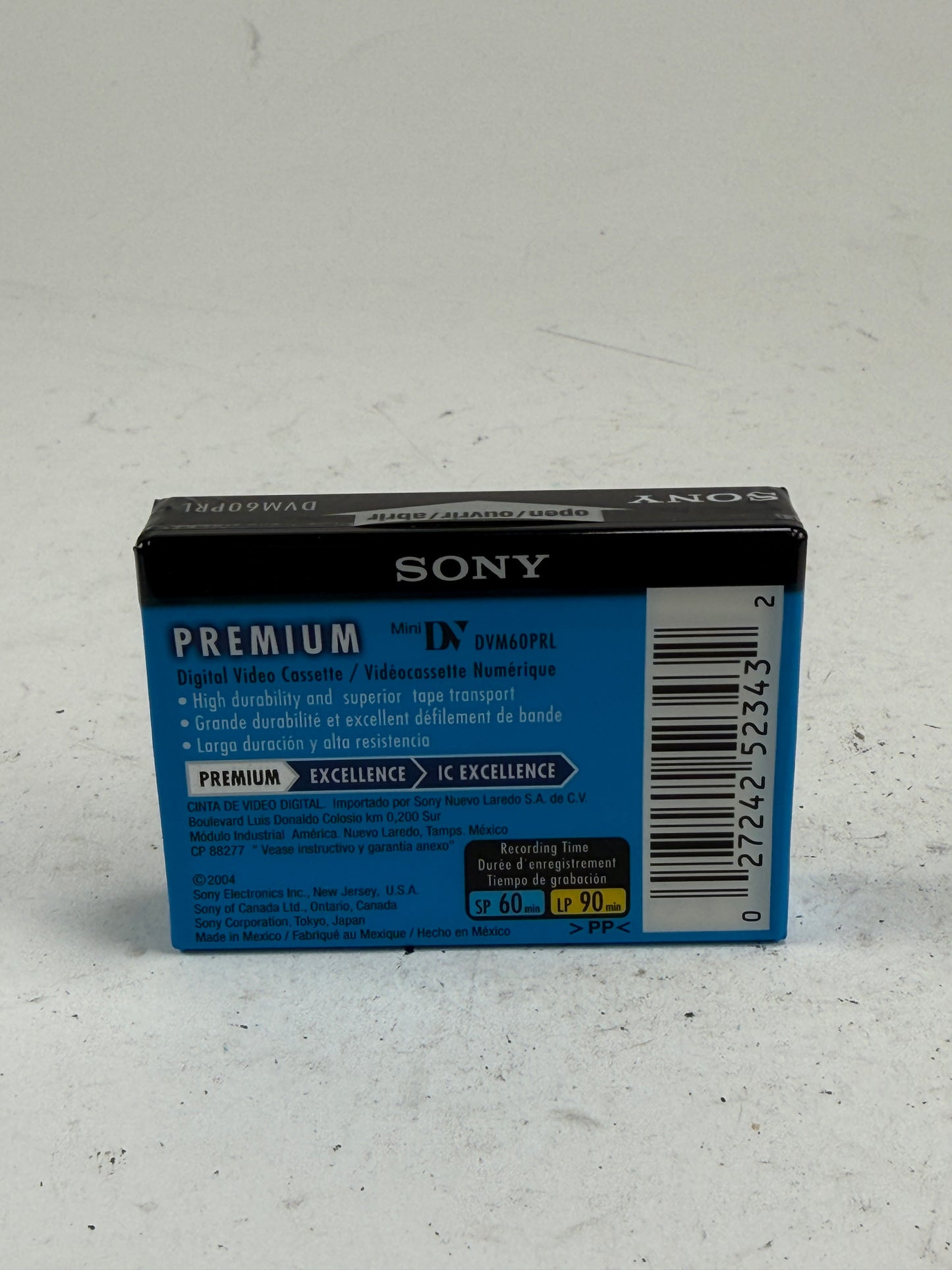 Sony DVC MiniDV Cassette Tape Premium 60min SP/90min LP Lot of 3 DVM60PRR