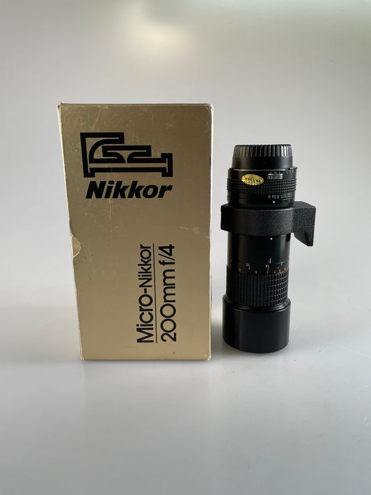 Nikon Micro-Nikkor 200mm F4 AIS Lens Black