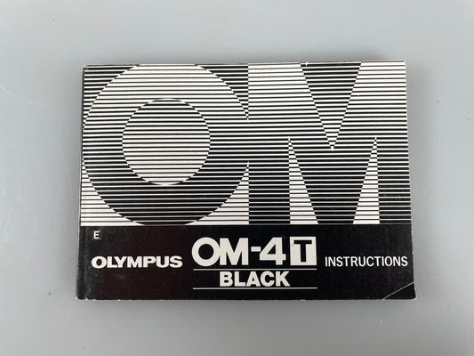 Olympus OM-4T Black Camera Original Instructions Manual, English