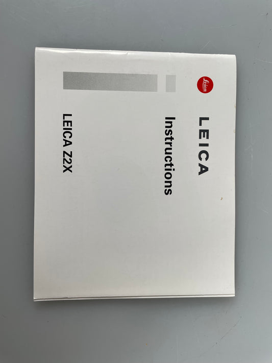 Leica Mini Z2X User Instruction Manual Guide