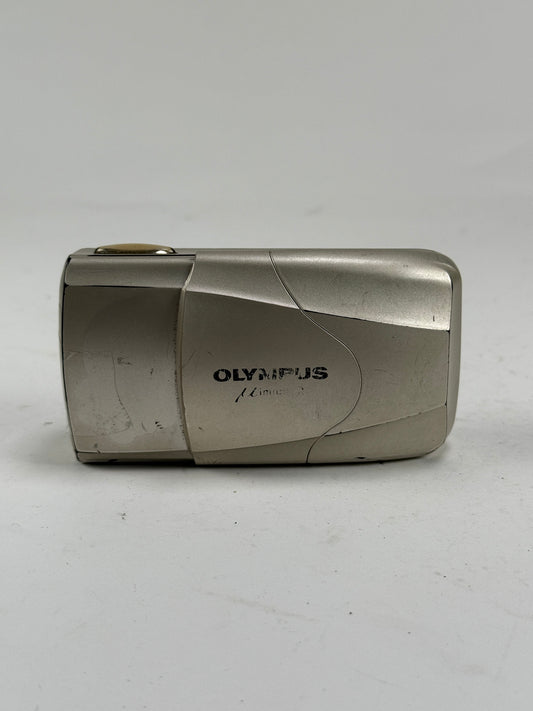 Olympus Stylus Epic DLX MJU II 35mm point and shoot p&s film camera 35mm f2.8 chrome/silver