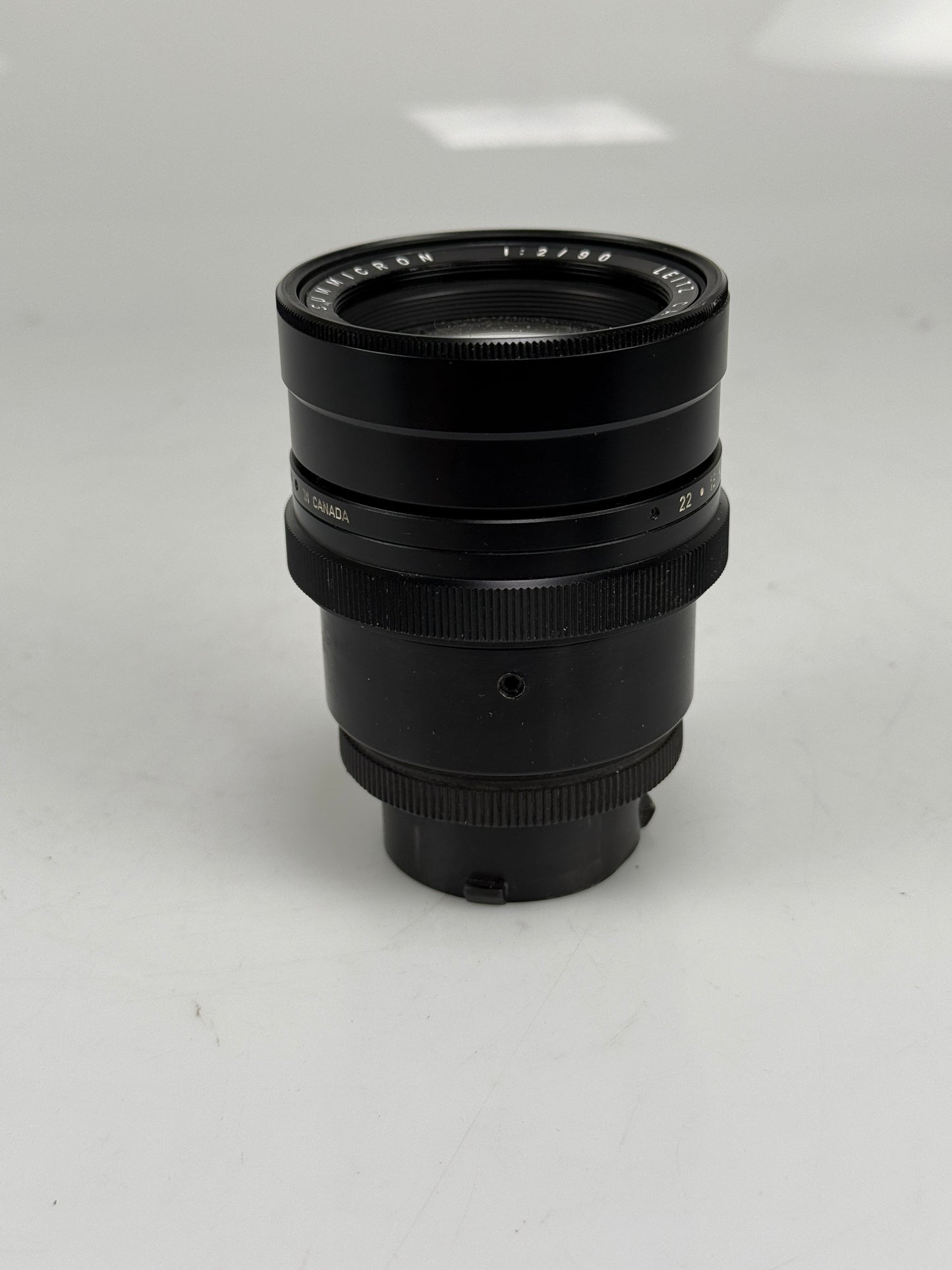Leica Leitz Summicron M 90mm F2 Black Lens converted to cinema movie camera mount