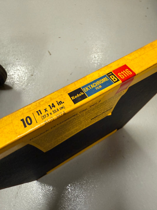 11x14 KODAK Ektachrome Type B Large Format Film 10 Sheets 6116