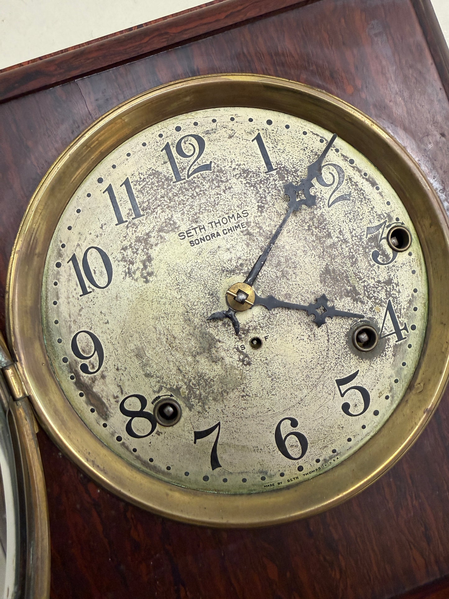 Antique Seth Thomas 4 Bell Sonora Chime Mantel Clock 8-Day