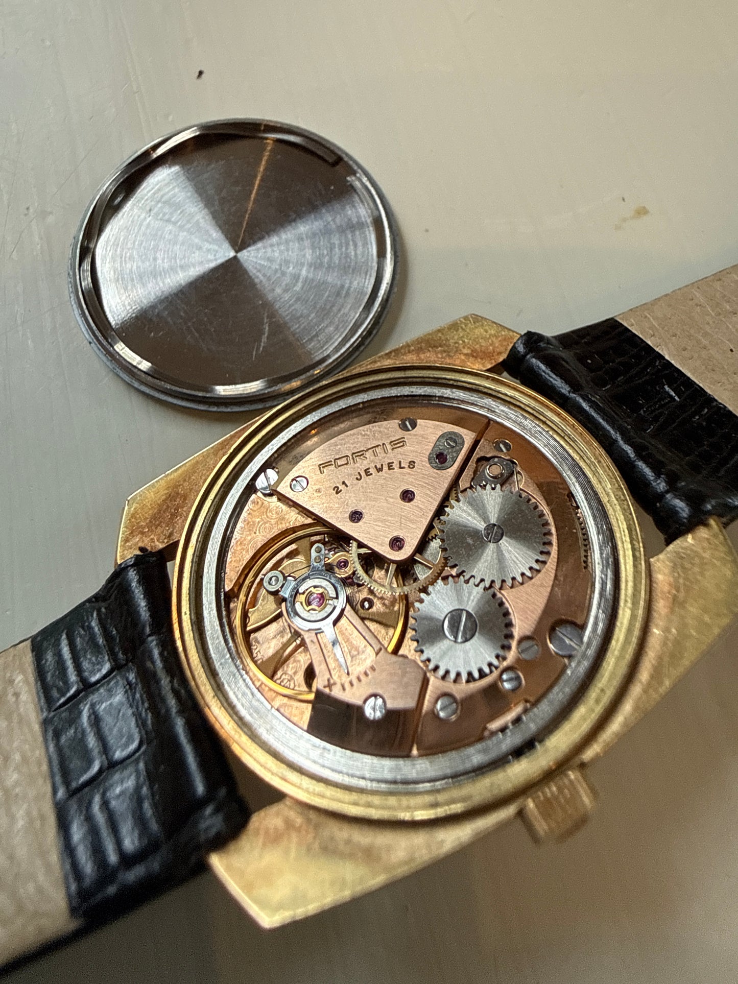 FORTIS ESTORIL 21 Jewel manual wind WRIST WATCH MEN’S DATE RARE