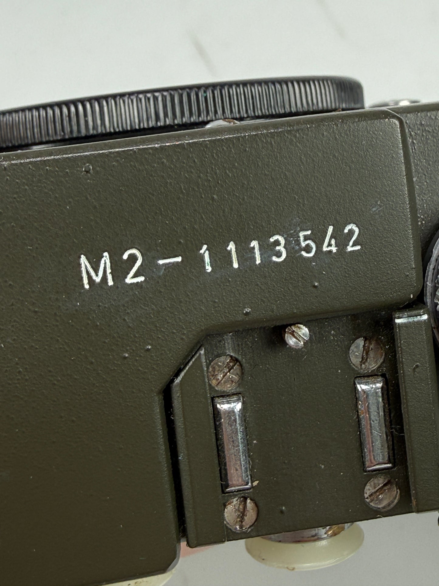 Leica M2 Safari olive 35mm rangefinder film camera body repaint w/ M4 style spool