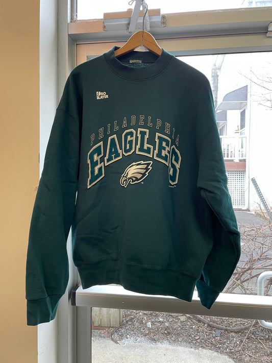 Vintage Eagles Pro Player Sweatshirt Made In USA Crewneck NFL Large