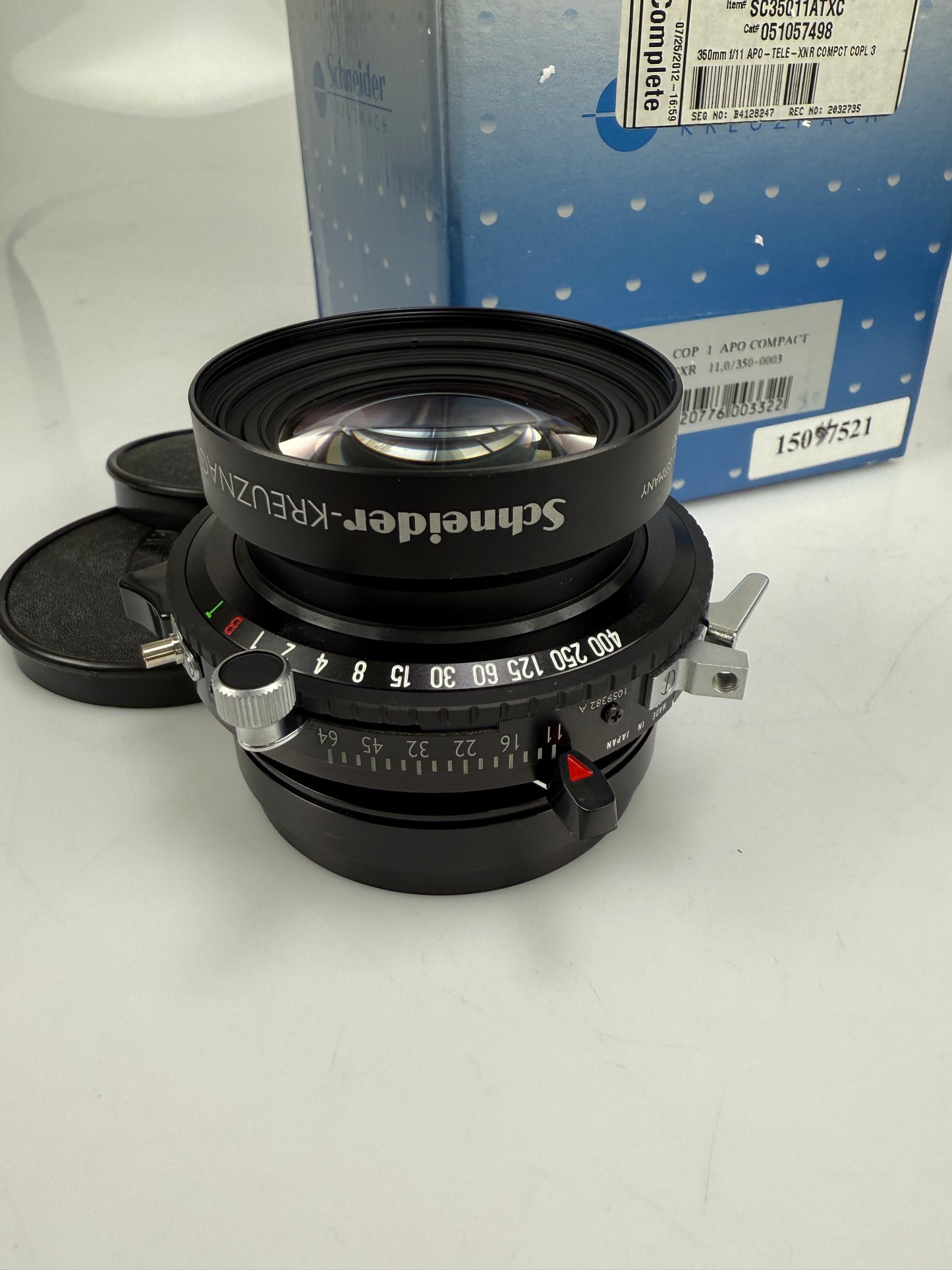 Schneider Apo TELE XENAR 350mm F11 COMPACT MC Lens in Copal #1 Shutter MINT in box
