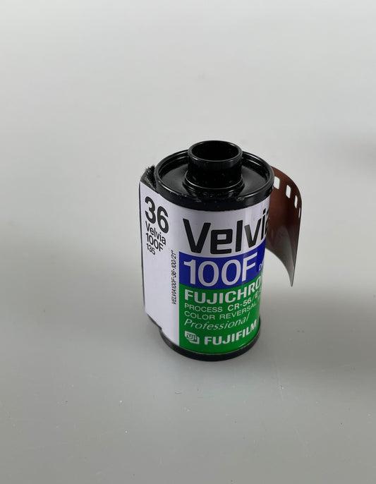 Fujichrome Velvia 100F 35mm 36 exp 1 roll slide film