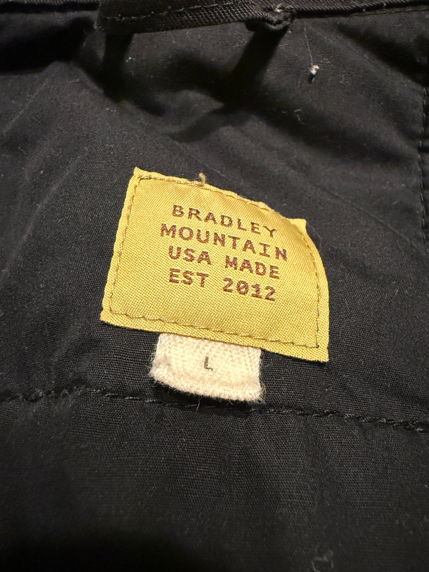 Bradley Mountain Quilted black jacket Men’s L Large