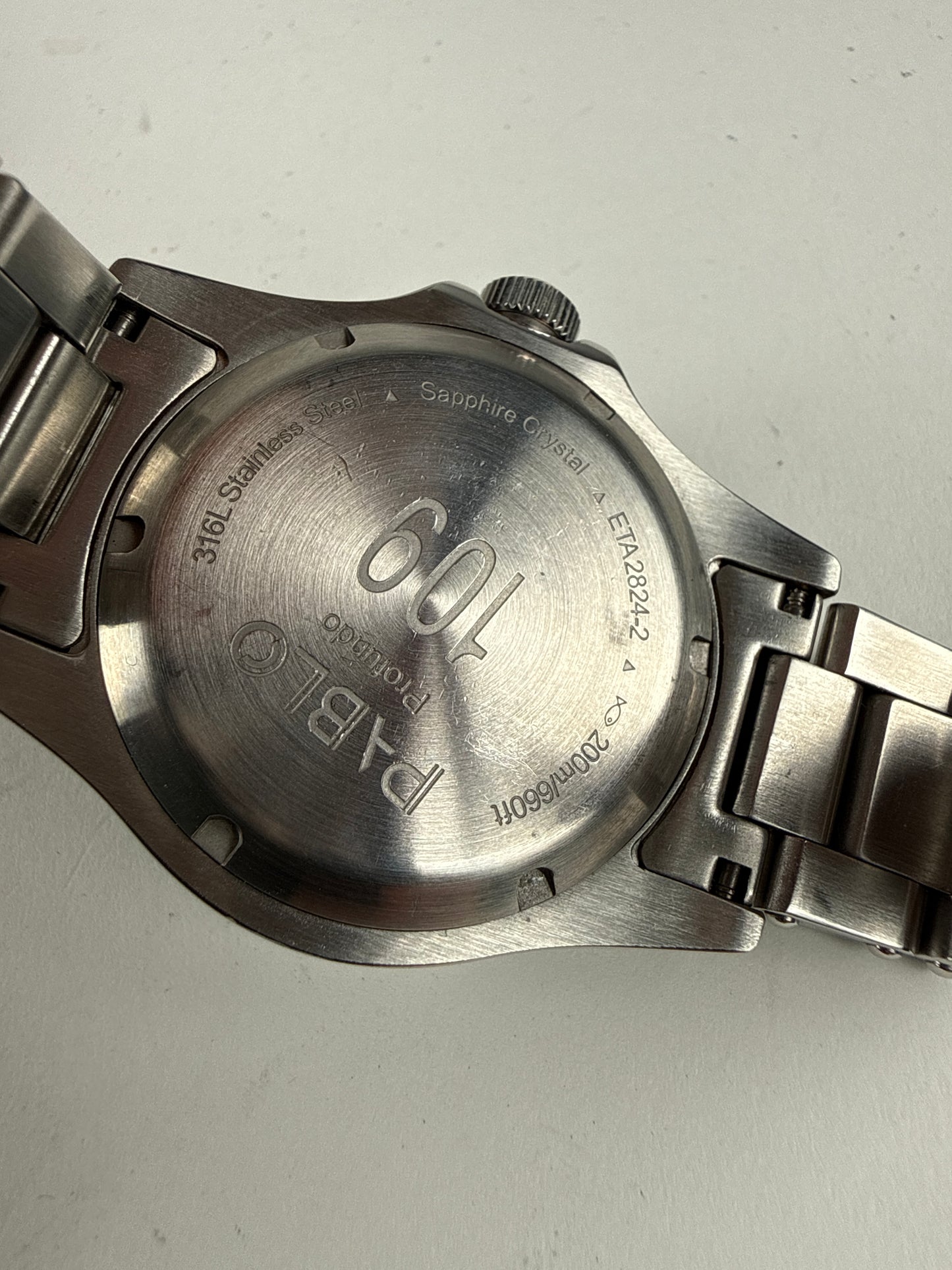 PABLO profundo eta2824-2 steel automatic dive watch