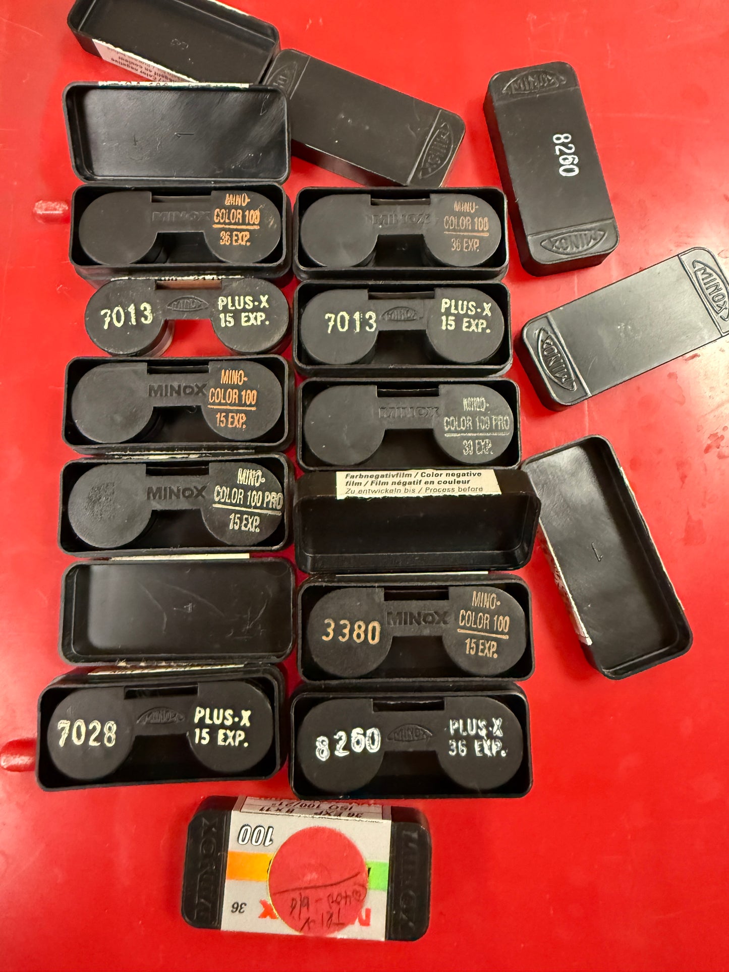 Minox film lot Minocolor, Plus-X, 10 rolls