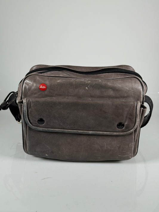 Leica leather combination case bag gray leather