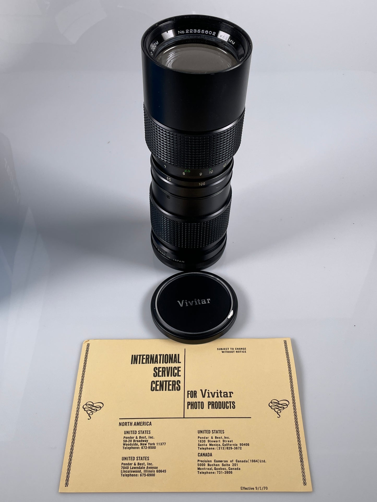 Vivitar 85-205mm f3.8 Tele-Zoom Lens for Nikon Mount