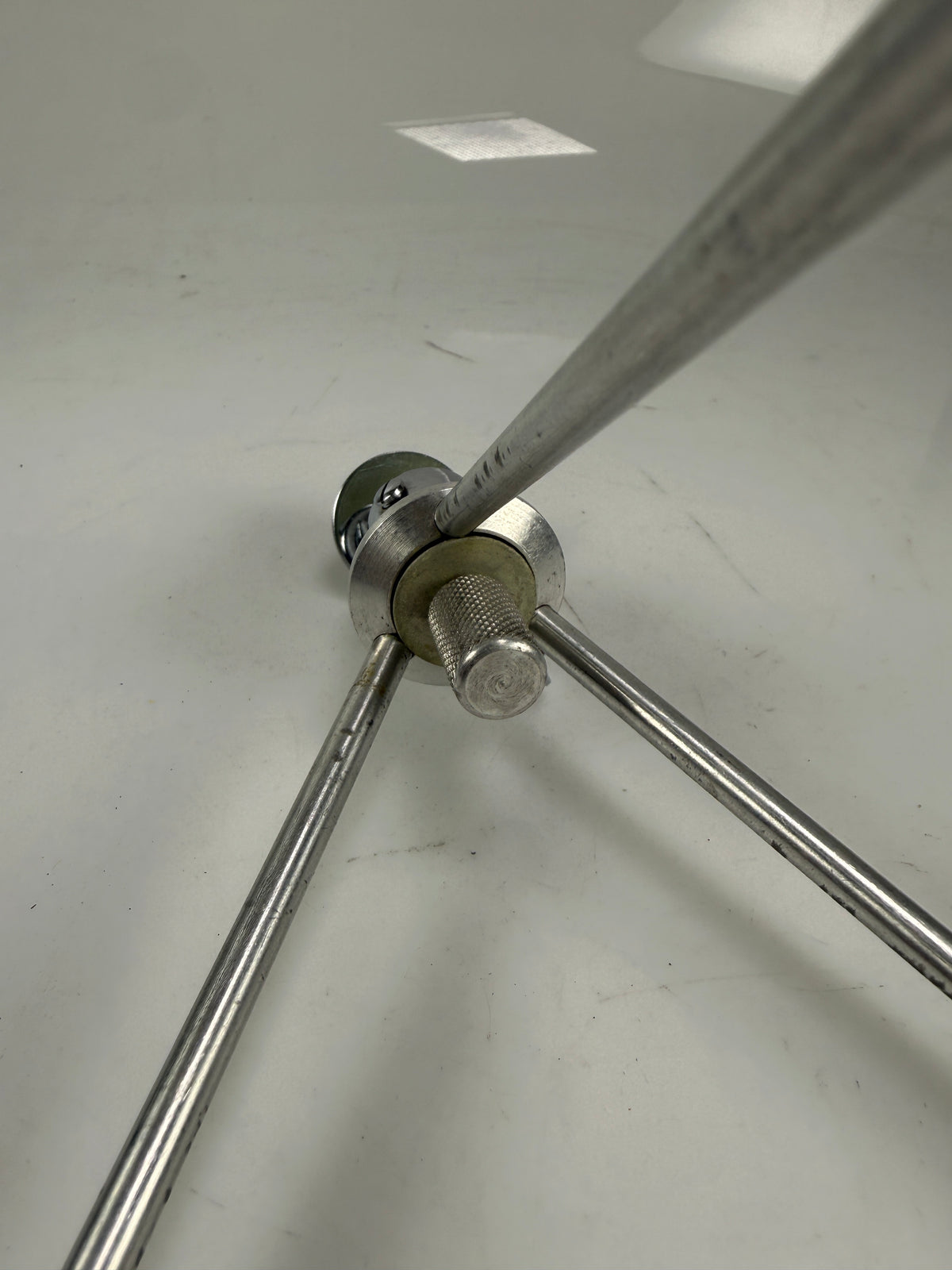 Subminiature camera Chrome Tabletop Pocket Tripod w/ Alpex head