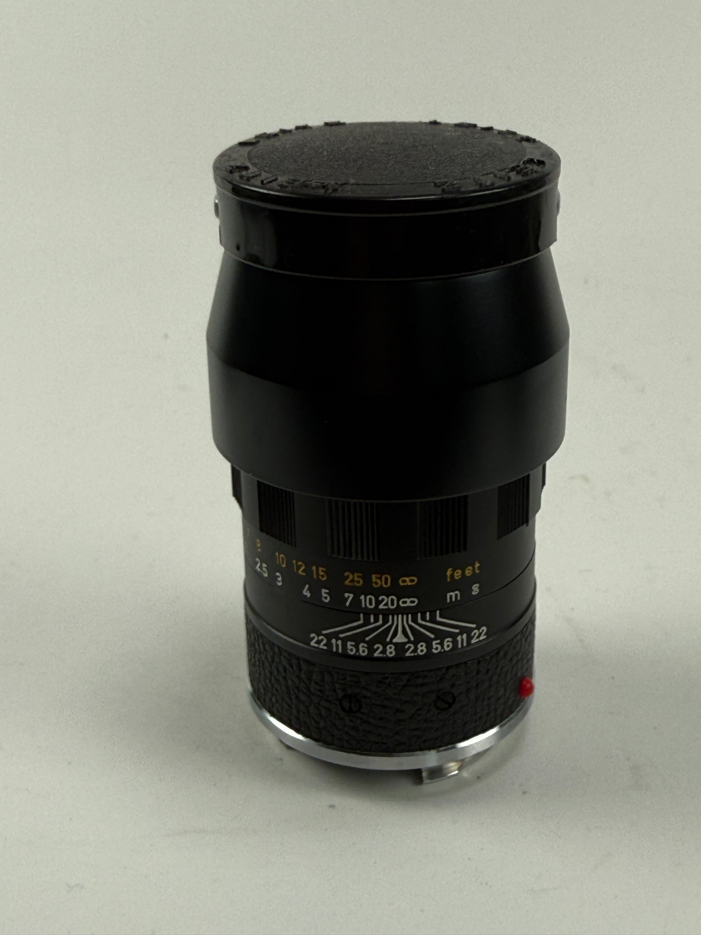 Leica 90mm f2.8 Elmarit Black M mount lens