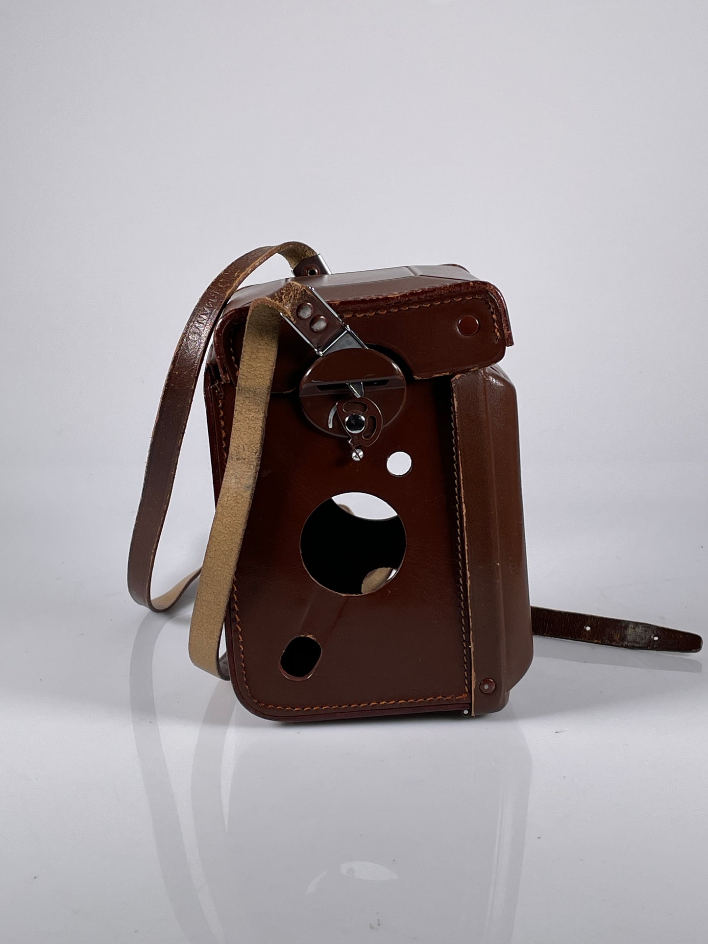 Rolleiflex 2.8F 3.5F Genuine Brown Leather Camera Case with strap