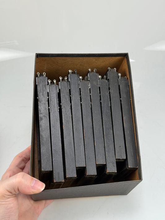 Lot of 9 Fidelity Deluxe 2-1/4 x 3-1/4" (6x9cm) wood Cut Film Holders