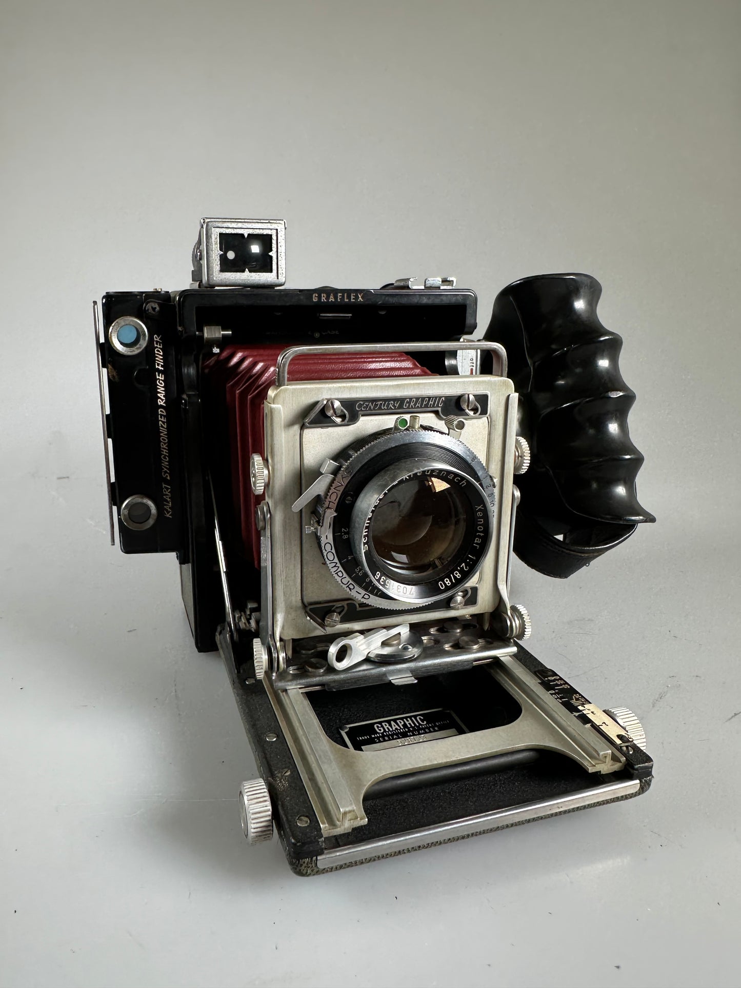 Graflex Century Graphic Baby 2x3 2 1/4 x 3 1/4 Kit with Xenotar 80mm f2.8 lens